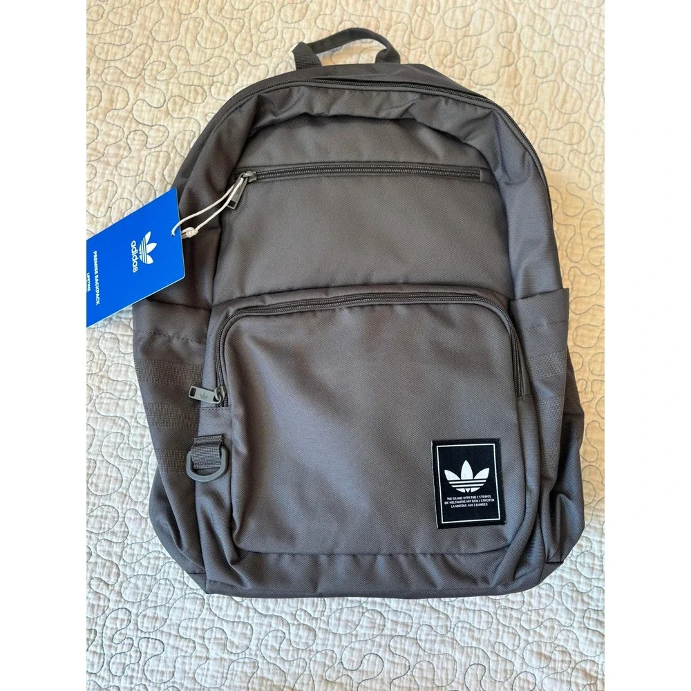 Adidas Premise Backpack Grey Tech Friendly 16 Inch Laptop Bag Trefoil Logo